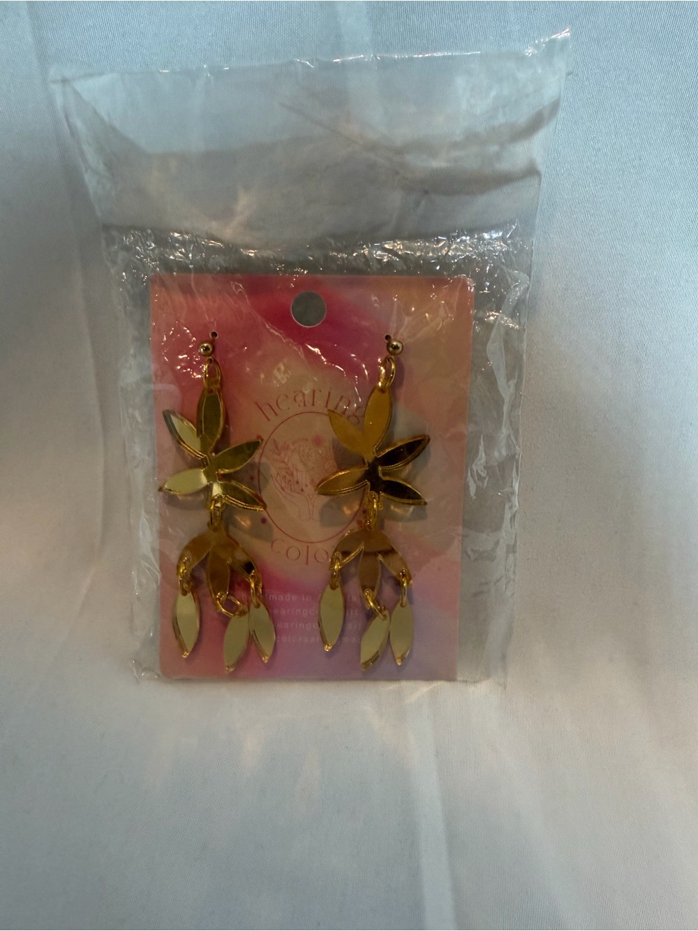 Gold Leaf Drop Earrings - Women Jewelry